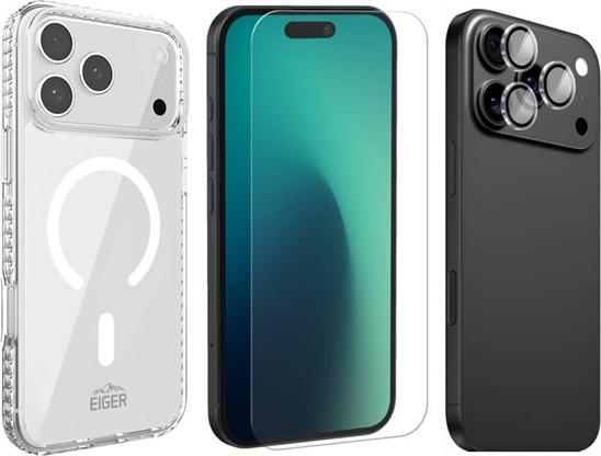 Eiger Custodia per iPhone 17 Pro Max + vetro protettivo + protezione per la fotocamera (Apple iPhone 17 Pro Max)