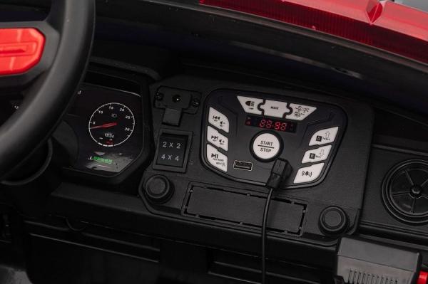 Produktbild Es-toys Kinderfahrzeug – Elektro Auto “Polizei” – 24V Akku, 4x200W Motoren, EVA-Reifen, Ledersitz (24 V)