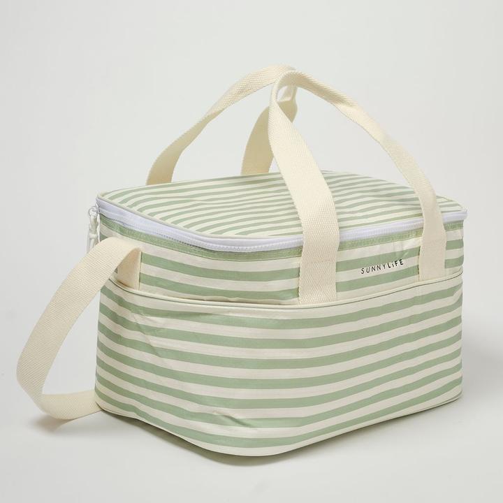 Actual product image Sunnylife Light Cooler Bag Sea Sage Stripe