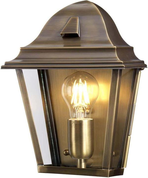 Actual product image Elstead Lighting St James outdoor wall light E27 aged brass IP44 (E27, IP44)