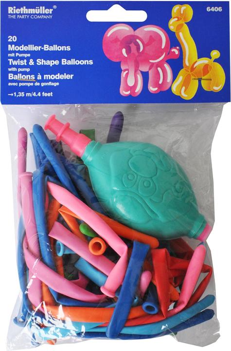 Image du produit Riethmüller 20 ballons en latex modelant des ballons avec pomp