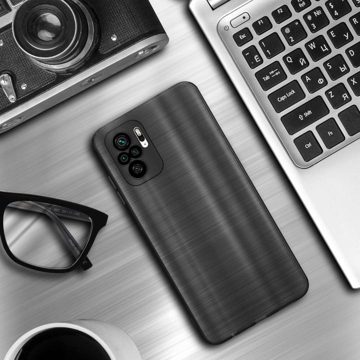 Actual product image Cadorabo Case for Xiaomi RedMi NOTE 10 4G / RedMi NOTE 10S in TPU Brushed Camera Protector LM160 Style (Xiaomi Mi Note 10, Xiaomi Redmi Note 10S)