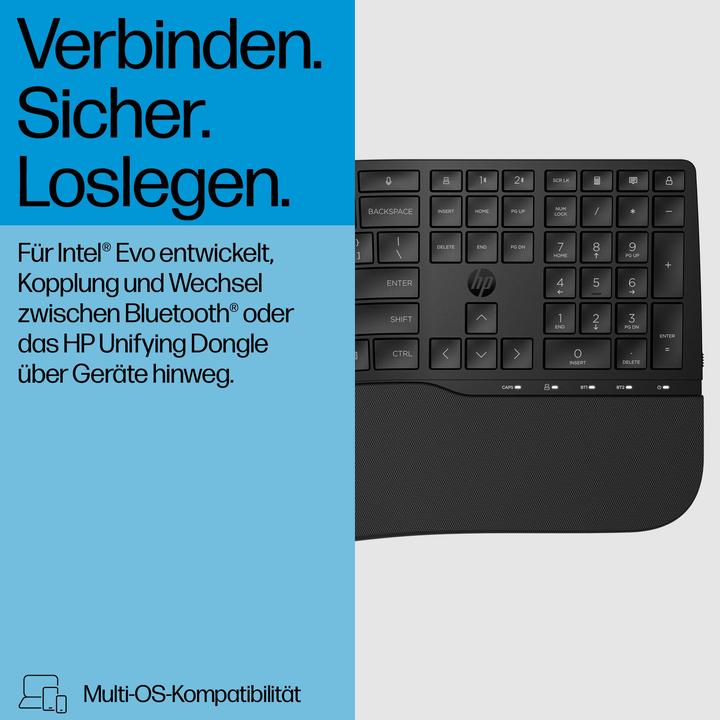 Produktbild HP 685 CFT Dual-Mode KBD EMEA-INTL Engli Tastatur England (Eng. Int., Kabellos)