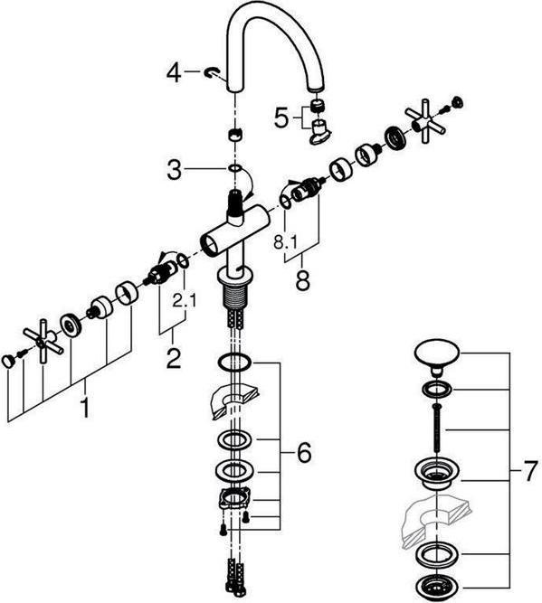 Image du produit Grohe Atrio Mitigeur monotrou pour lavabo L-Size