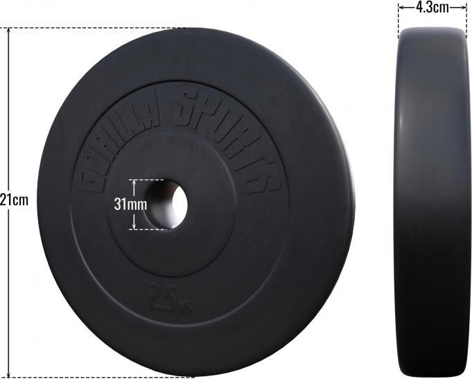 Produktbild Gorilla Sports Hantelscheiben (1 x 2.5 kg)