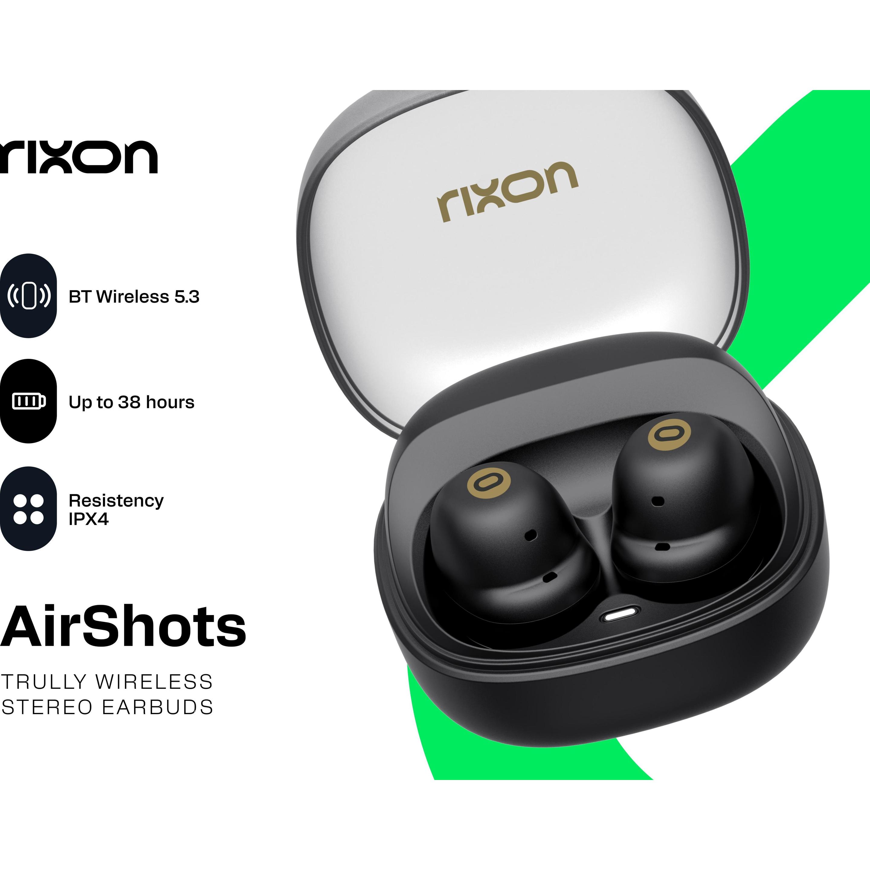 Rixon Auricolari AirShots neri (Senza fili), Cuffie, Nero