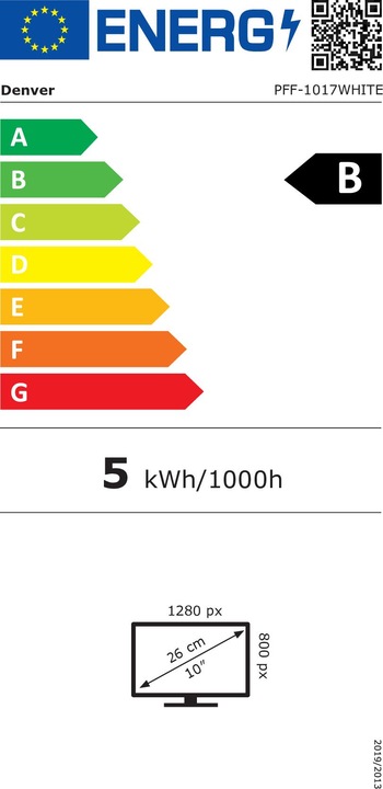 Energy Label Denver Frameo PFF-1017 (10.10", 1280 x 800 pixels)