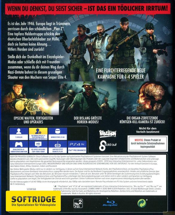Image du produit Zombie Army 4 : Dead War (PS4, DE)