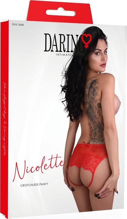 Produktbild Daring Intimates Nicolette crotchless panty Rot L/XL (L, XL)