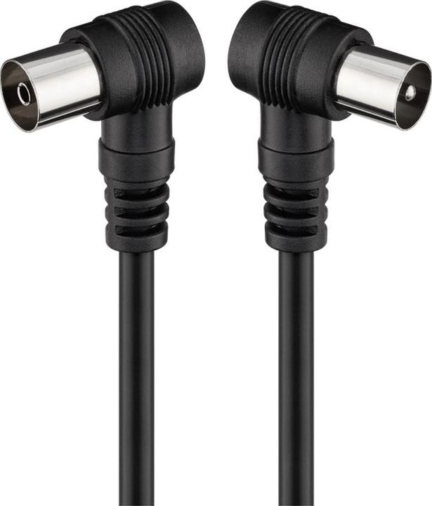 Produktbild Goobay Antennen Winkel Anschlusskabel, Schwarz, 1.5 m (Antennenkabel)