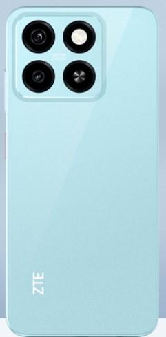 Produktbild ZTE Blade A55 - 4G Smartphone - Dual-SIM - RAM 4 GB / Interner Speicher 64 GB - Triple-Kamera - fron (64 GB, Wasserblau, 6.75", Dual SIM, 4G)