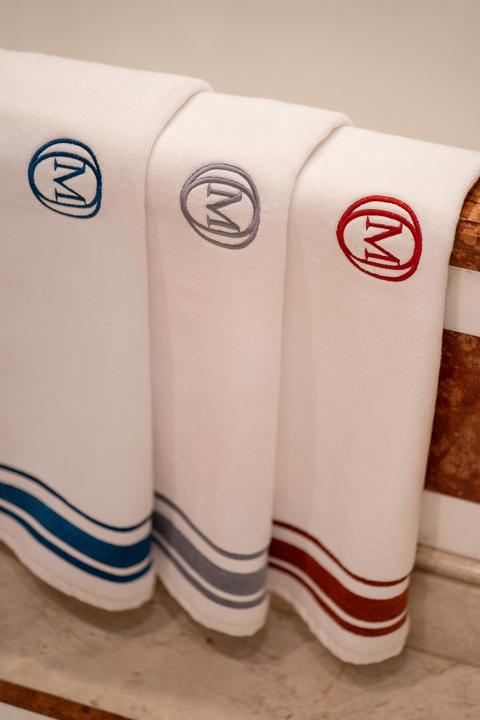 Image du produit Monogram Linea Badezimmermatte 60x100cm Zimtfarbe (60 x 100 cm)