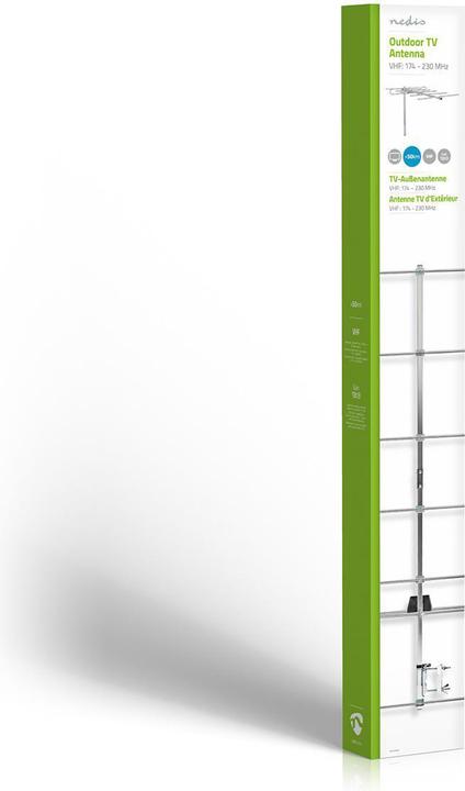 Actual product image Nedis TV antenna - Max. 13dB gain - VHF: 174-230 MHz - 50km range - for outdoor use (Parabolic antenna, 13 dB, UKW / MW / LW)
