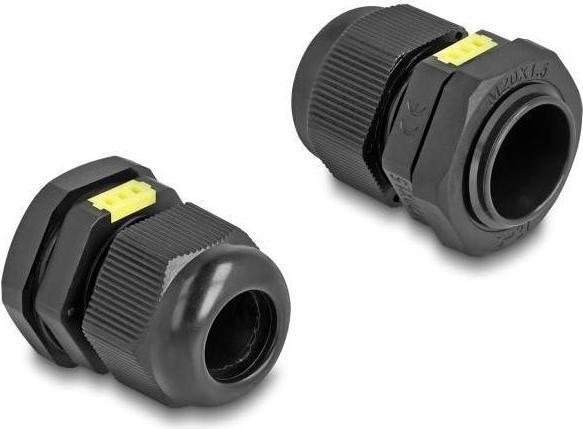 Produktbild Delock Kabelverschraubung M20mit Beluftung IP68 staub- und wasserdicht schwarz 2 Stuck