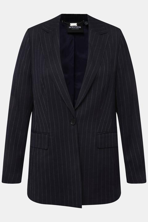 Actual product image Ulla Popken Pinstripe One Button Blazer (46)