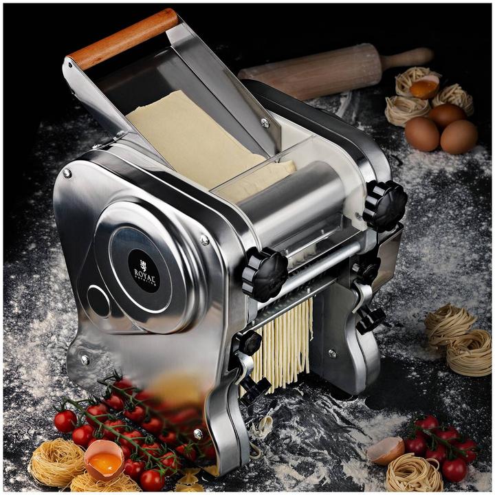 Produktbild Royal Catering Nudelmaschine elektrisch Pastamaker 16 cm Pastamaschine 1 - 14 mm Nudeln 550 W