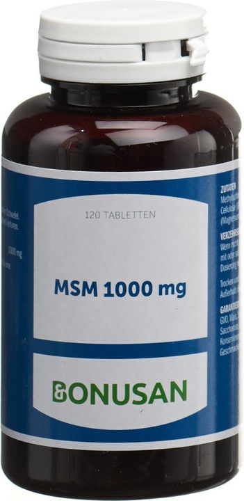 Actual product image Bonusan MSM tablet 1000 mg (120 Piece, Pills, 120 g)