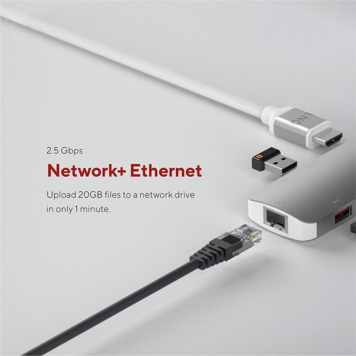 Actual product image LINQ Connects 8in1 8K PRO USB-C Multiport Hub 140W (USB-C, 8 Ports)
