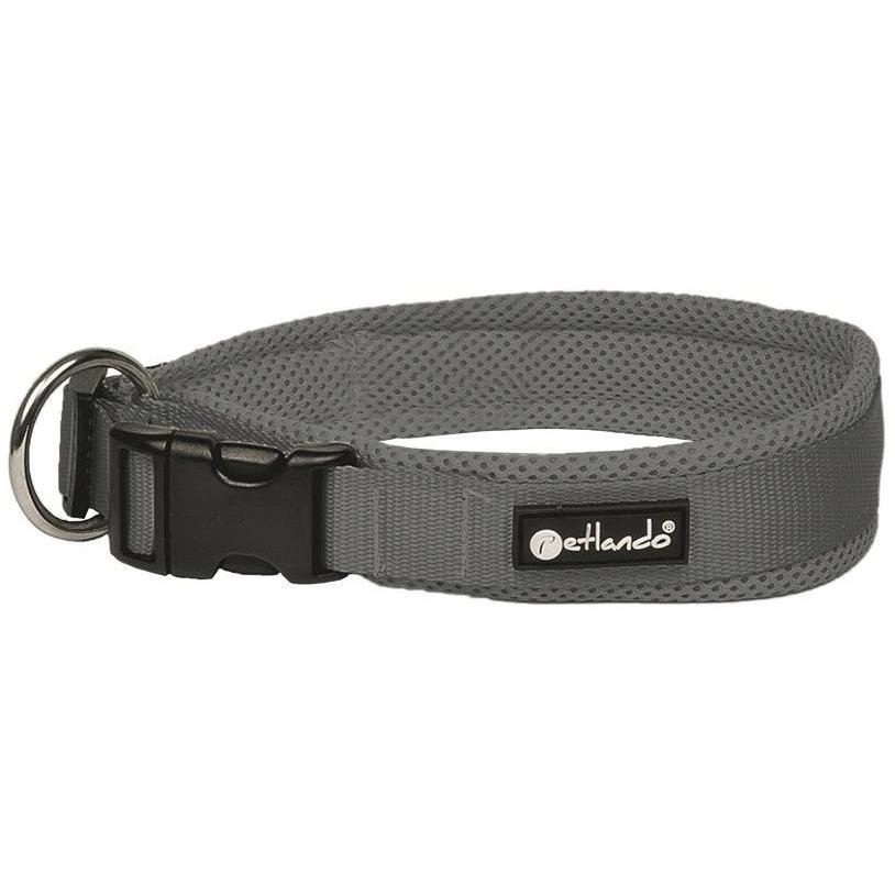 Petlando Halsband Mesh, Anthrazit (S, Hund, Hundesport), Halsband + Leine