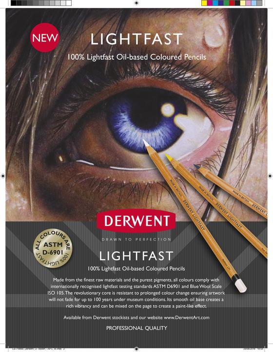 Actual product image Derwent Lightfast coloured pencils, 4 mm, multicoloured, 12 pieces (12 x)