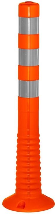 HP Autozubehör Poteau de barrière TPU orange/blanc Ø 80 mm à visser avec matériel de fixation Hauteur au-dessus du