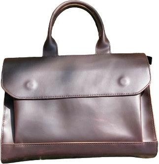 Only-Bags.Store Laptoptasche aus veganem Leder, braune Aktentasche, braune Laptoptasche, Tasche aus veganem Leder