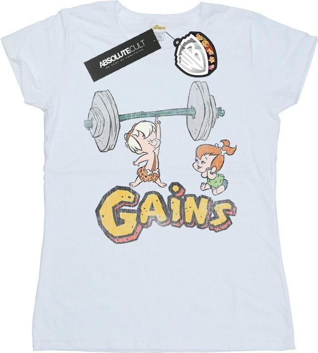 Image du produit The Flintstones - T-shirt BAM BAM GAINS DISTRESSED - Femme (XL)