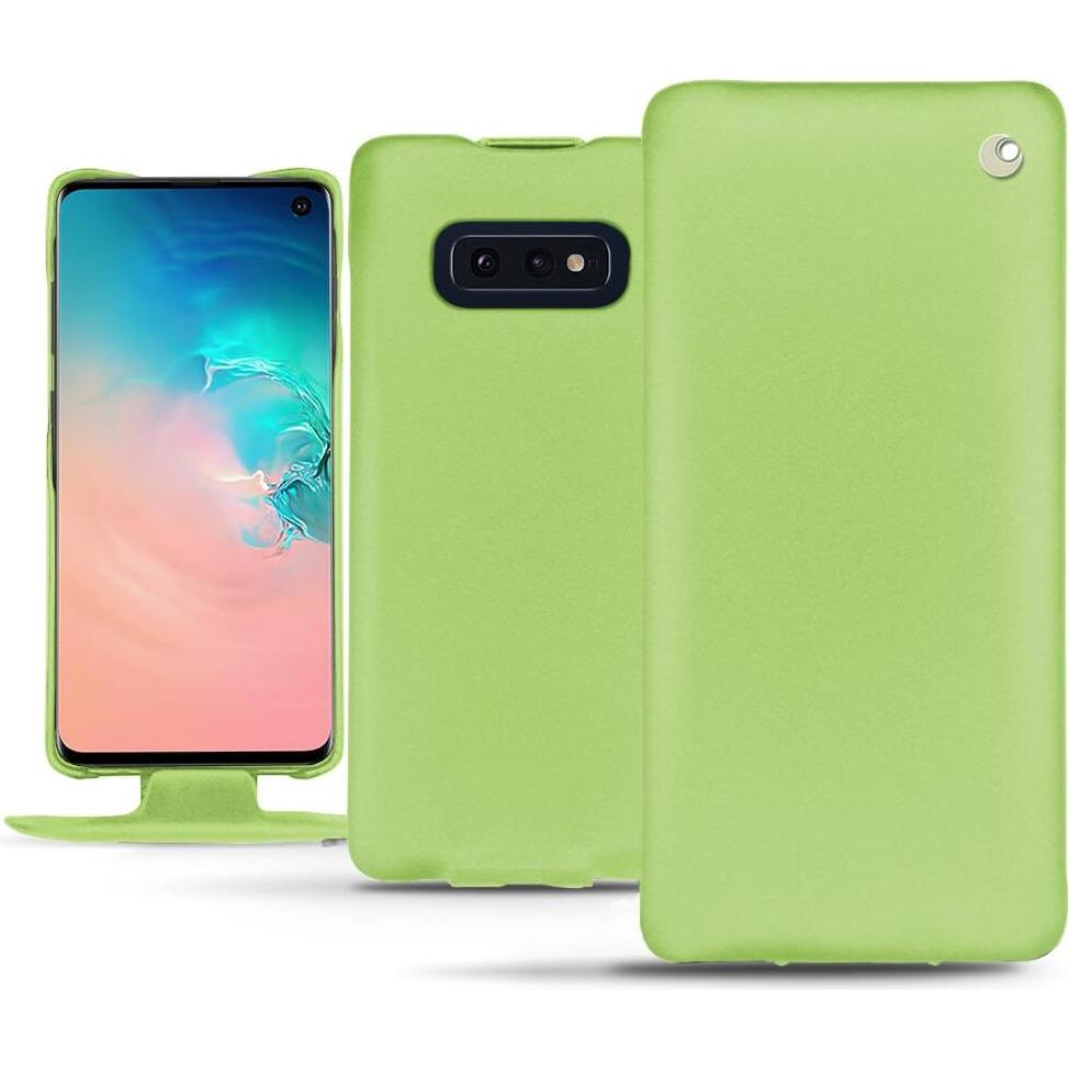 Noreve Lederschutzhülle vertikal (Samsung Galaxy S10e), Smartphone Hülle, Grün