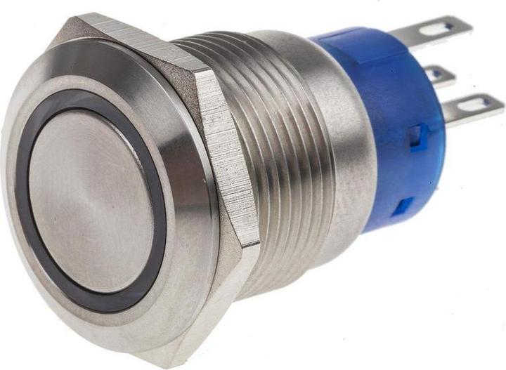 RS PRO 19mm,stainless,SPST,Latch,Red,12V - kaufen bei Galaxus