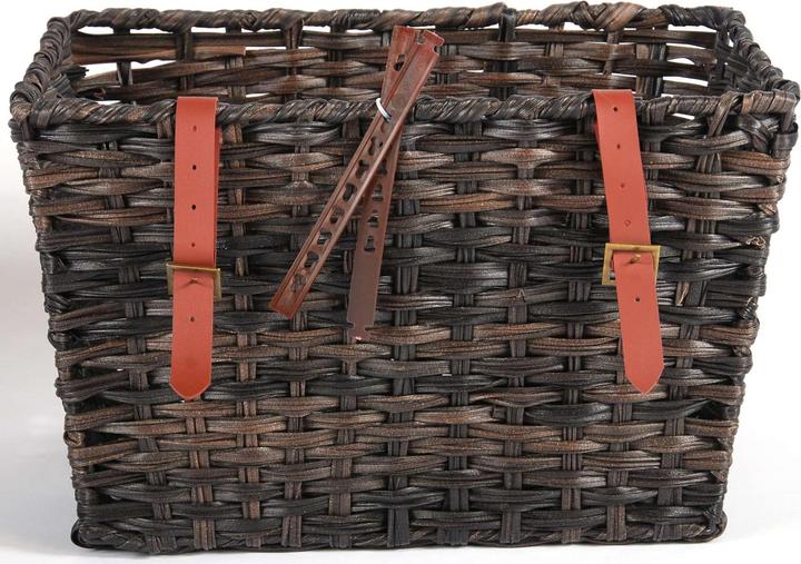 Image du produit Volare Grand panier de vélo tressé pour les randonnées cyclistes - fixation facile, design élégant et