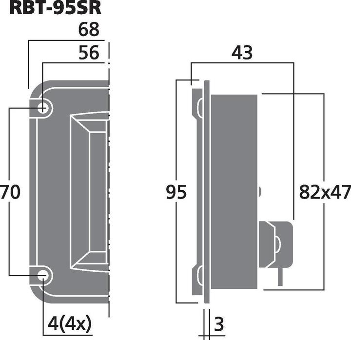 Actual product image Monacor Ribbon tweeter (1 pcs.)