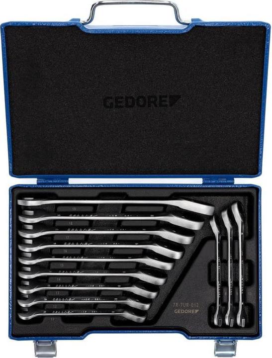 Produktbild Gedore 7 UR-012 Satz Maulschlüssel mit Ringratsche, umschaltbar 12-teilig 8-19 mm (12 mm, 14 mm, 16 mm, 10 mm, 11 mm, 15 mm, 8 mm, 9 mm, 13 mm)