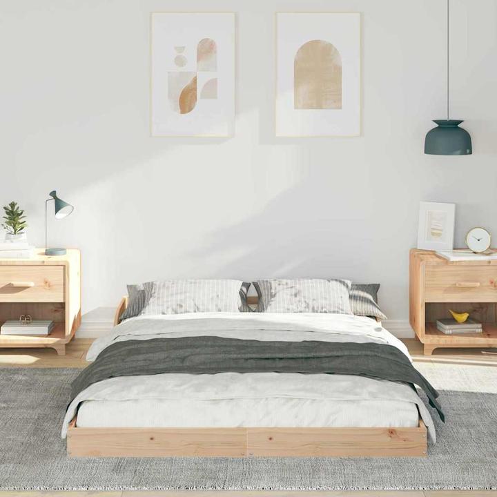 Actual product image vidaXL Plattformbettgestell (140 x 190 cm)