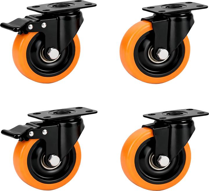 Actual product image Relaxdays 4x swivel wheels