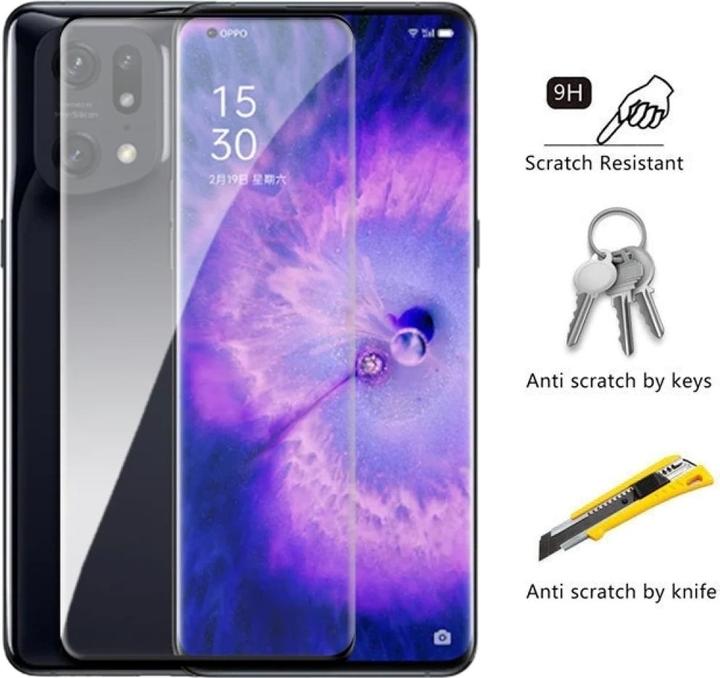 Produktbild Screenguard Oppo Find X5 Full Screen Panzerglas Schutzfolie 2.5D 9H (1 Stk., Oppo Find X5)