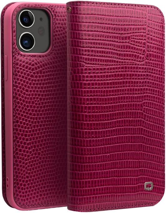 Actual product image QiAlino Fourre Flip Croco cuir véritable (Apple iPhone 13)