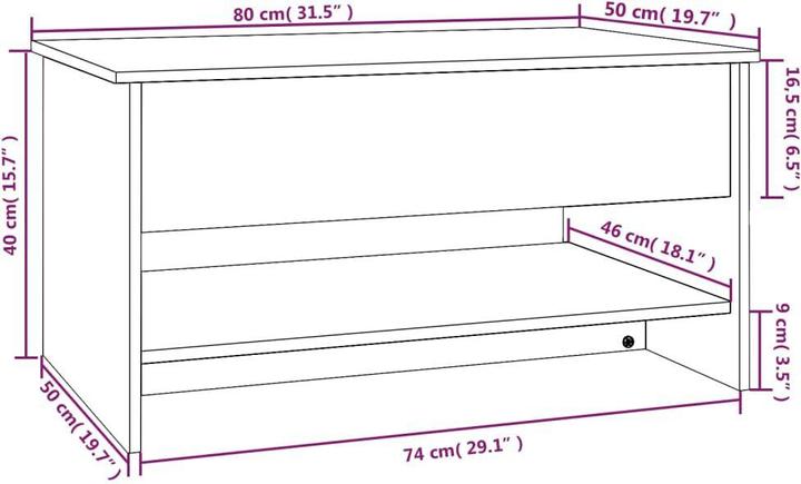 Image du produit vidaXL Berky (80 x 50 x 40 cm)