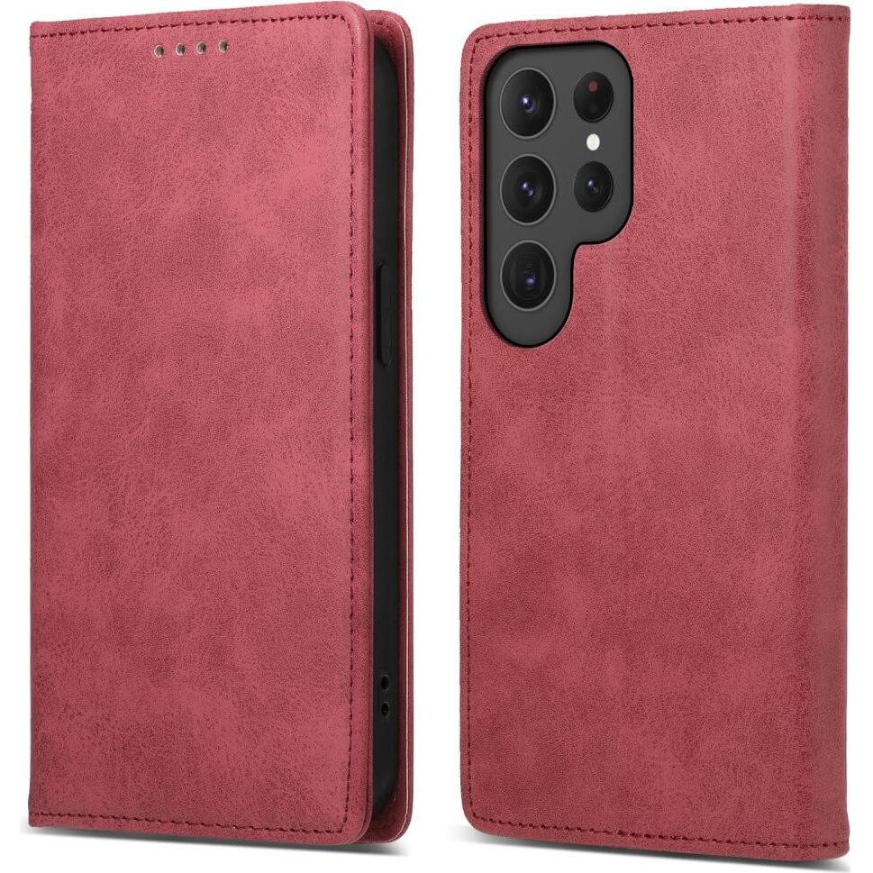 Cover-Discount Hülle mit RFID Blocker rot (Samsung Galaxy S24 Ultra), Smartphone Hülle, Rot