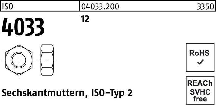 Actual product image Hexagon nut ISO 4033 M 27 12 (M27)