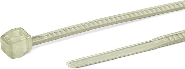 Actual product image HellermannTyton Cable tie external serrated x25 flame retardant white (Plastic cable ties, 100 mm, 100 pcs.)