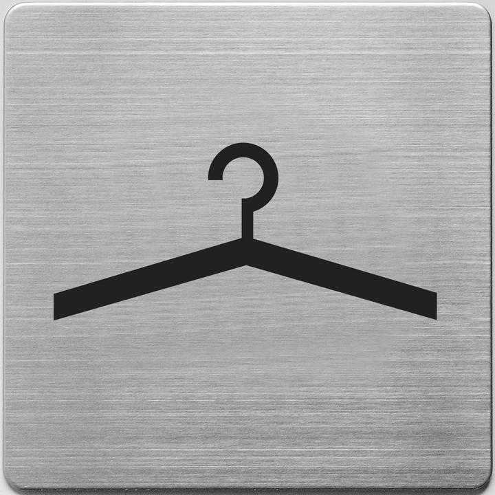 Produktbild Alco Piktogramm Garderobe Edelstahl selbstklebend 9x9cm