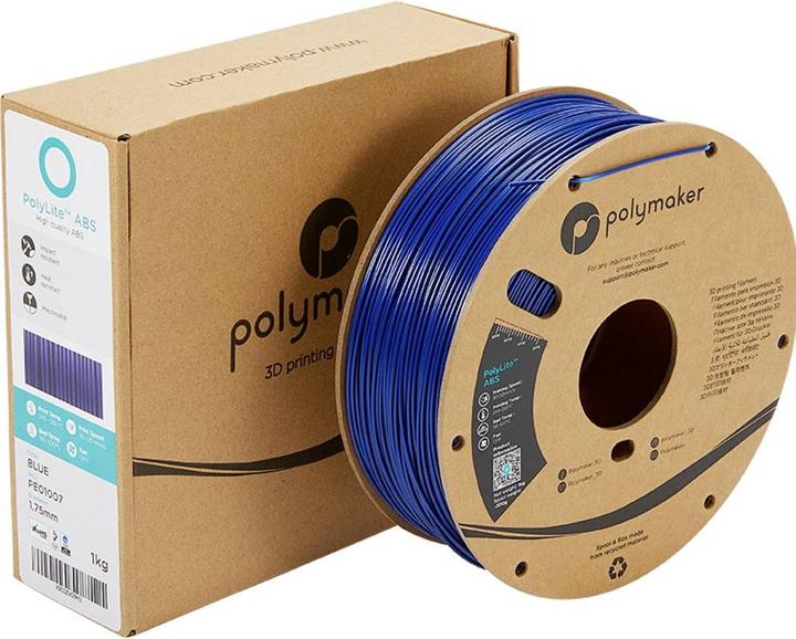 Produktbild Polymaker PolyLite ABS Blau 2,85 mm 1.000 g (ABS, 2.85 mm, 1000 g, Blau)
