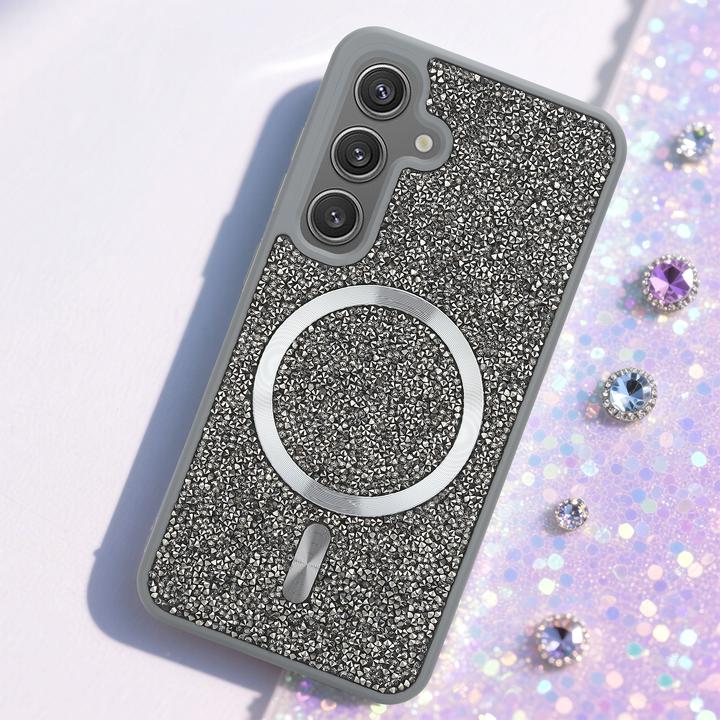 Produktbild Cadorabo Samsung Galaxy S25 Hülle kompatibel mit MagSafe Glitzer Case (Samsung Galaxy S25)