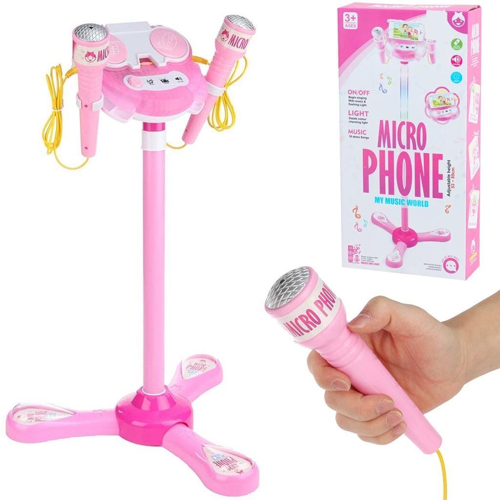 Trifox Batteriebetriebenes Mikrofon mit Stativ, 2 Stk, Microfono