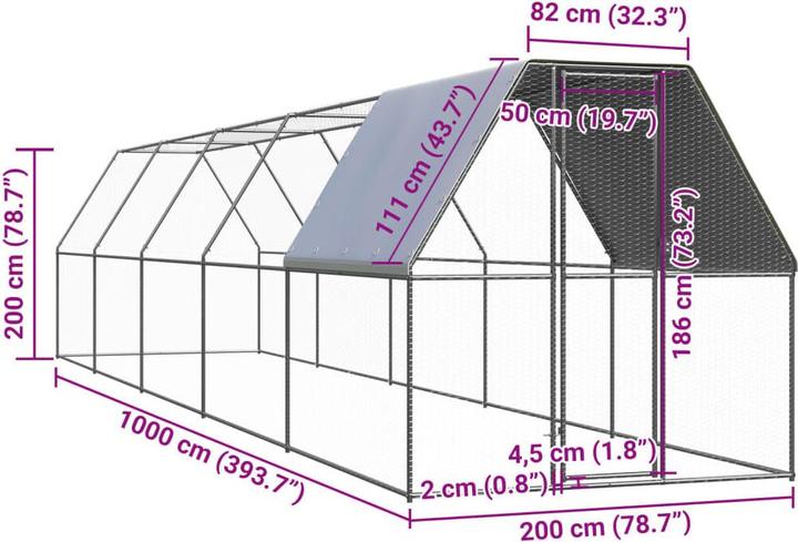 Image du produit vidaXL Hühnerkäfig