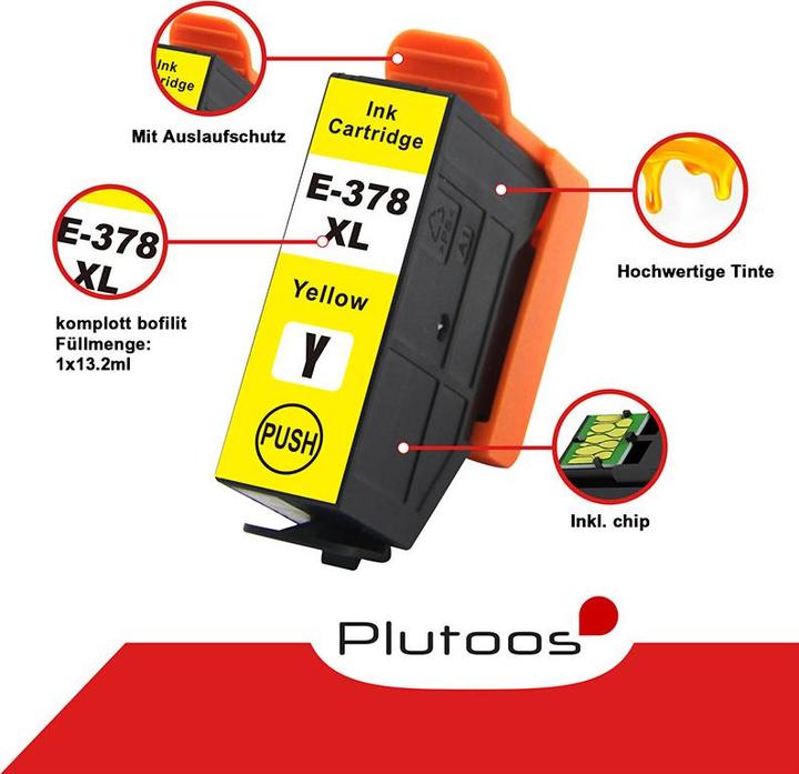 Image du produit Plutoos Epson 378XL Cartouches XXL compatibles, jeu de 6 couleurs (C, CF, LC, LM, M, Y)