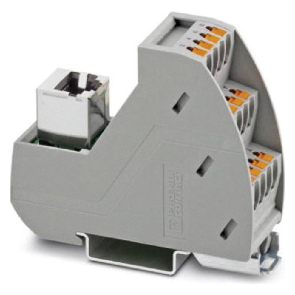 Phoenix Grigio Vip-3/Pt/Rj45, Cavo + Spina Elettrica,