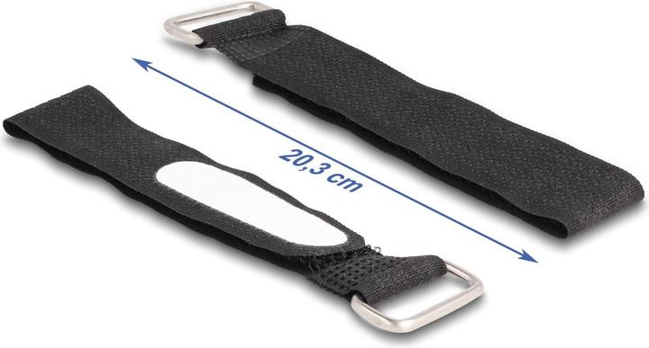 Image du produit Delock Colliers de serrage Velcro Noir 203 mm x 20 mm 5 pièces (Serre-câbles velcro, 203 mm, 5 pcs)