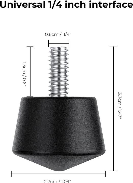 Immagine prodotto K&F Concept Piedino 1/4 per treppiede KF31.050 (Piedi per treppiede)