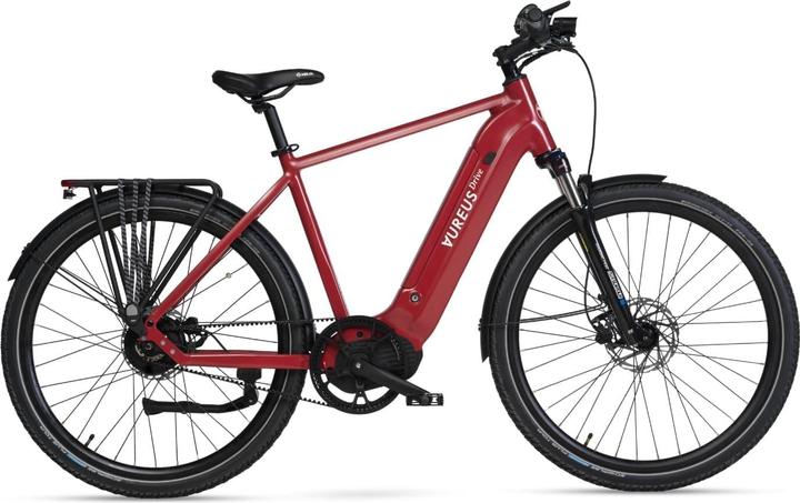 AureusDrive DailyDrive S, red, high top tube, men, toothed belt